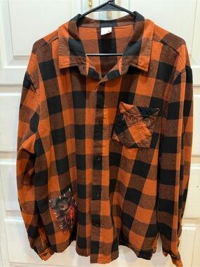 Spirit Halloween Trick r Treat Sam Flannel checked Shirt  XL